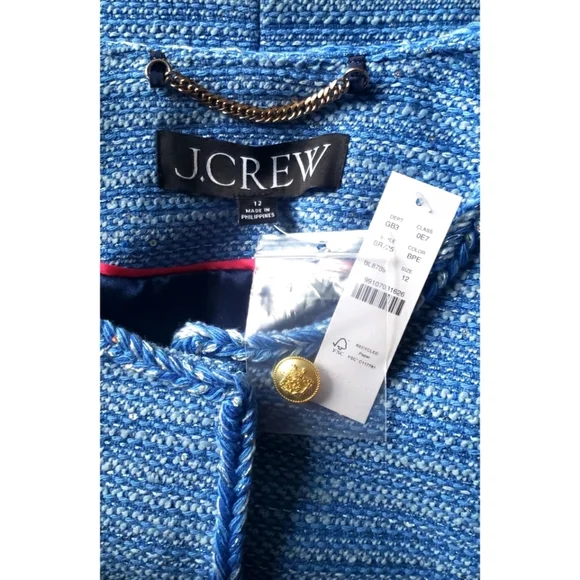 J.Crew Louisa lady jacket in sequin tweed